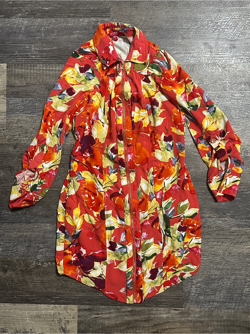 Guess Abellina Challis Tropical Mini Dress - Small